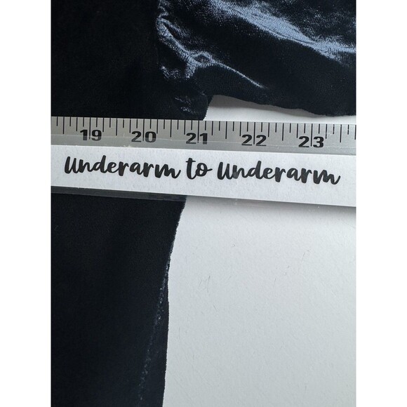 CP Shades Velvet Top Womens Small Navy Blue Button Front Blouse San Francisco - Picture 9 of 11